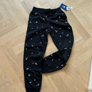 Kids large black champion sweat joggers nwt